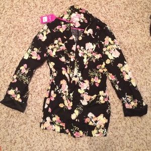NWT Black Floral Blazer